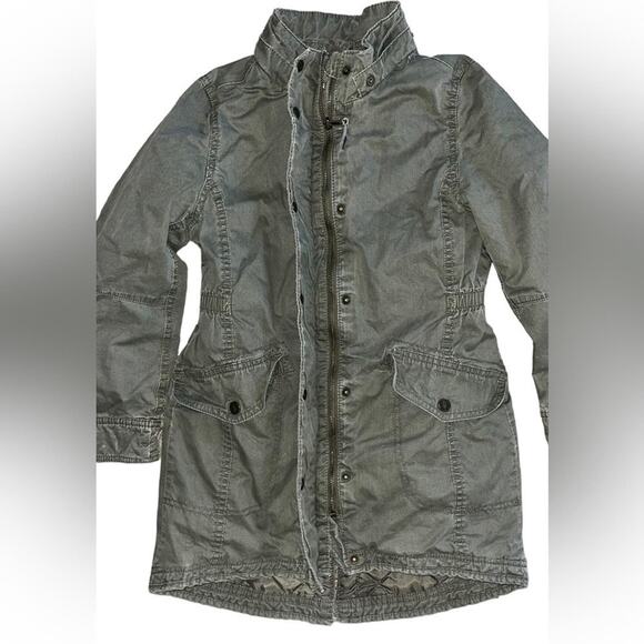 Label of Graded Goods Full Zip and Button Down Coat Girls Size 8-9 Army Green - Picture 2 of 6